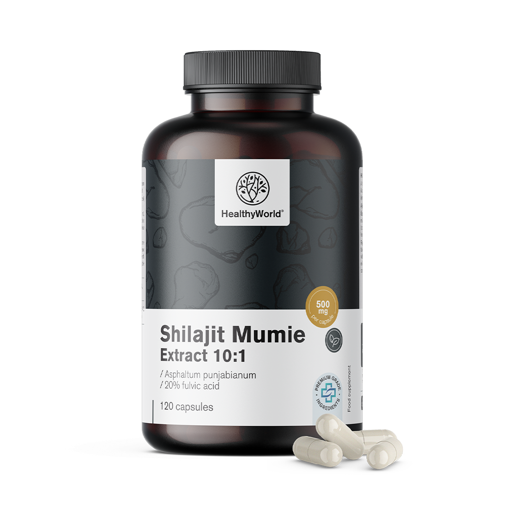 Shilajit Mumie 10:1 v kapsulah