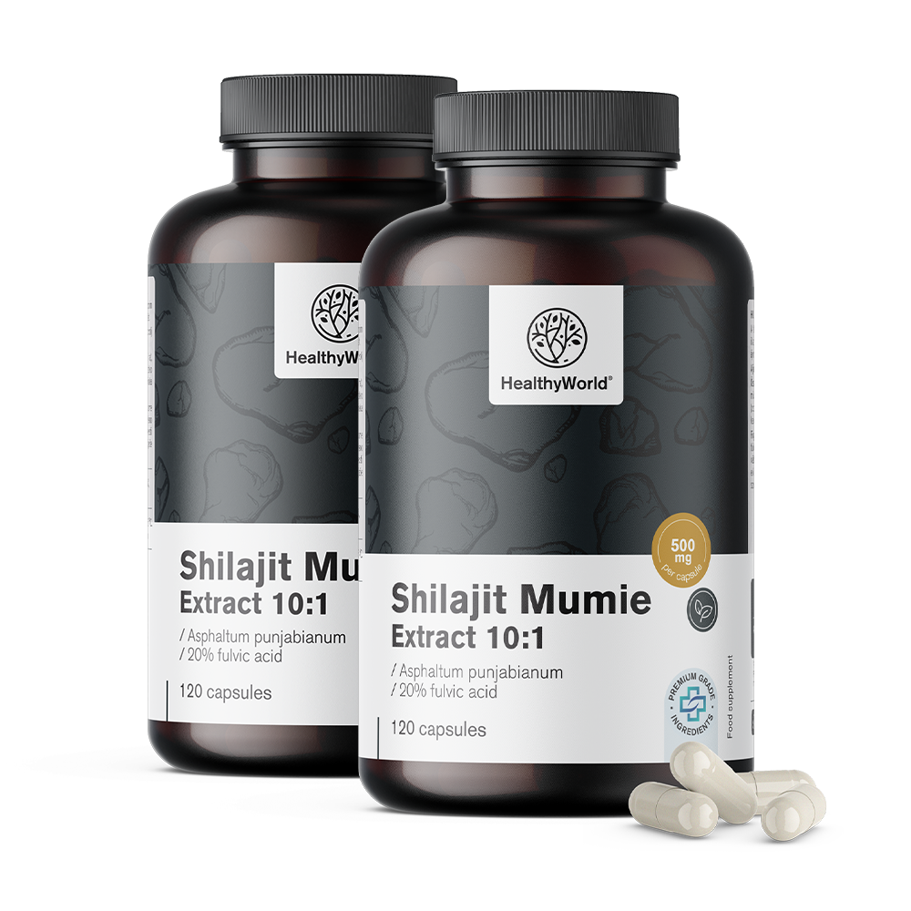 Shilajit Mumie 10:1 v kapsulah