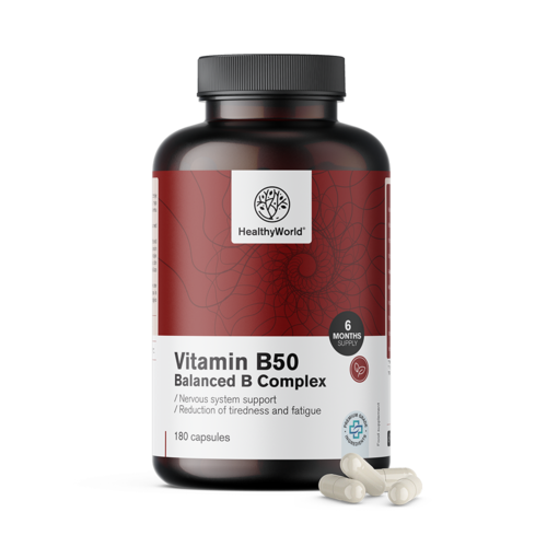 Vitamin B50 kompleks, 180 kapsul