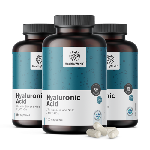 3x Hialuronska kislina 600 mg, skupaj 540 kapsul