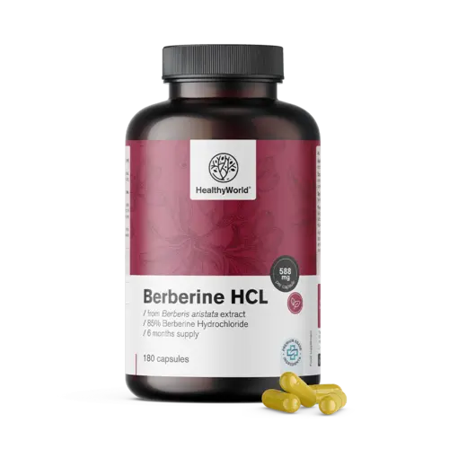 Berberin HCL 500 mg, 180 kapsul