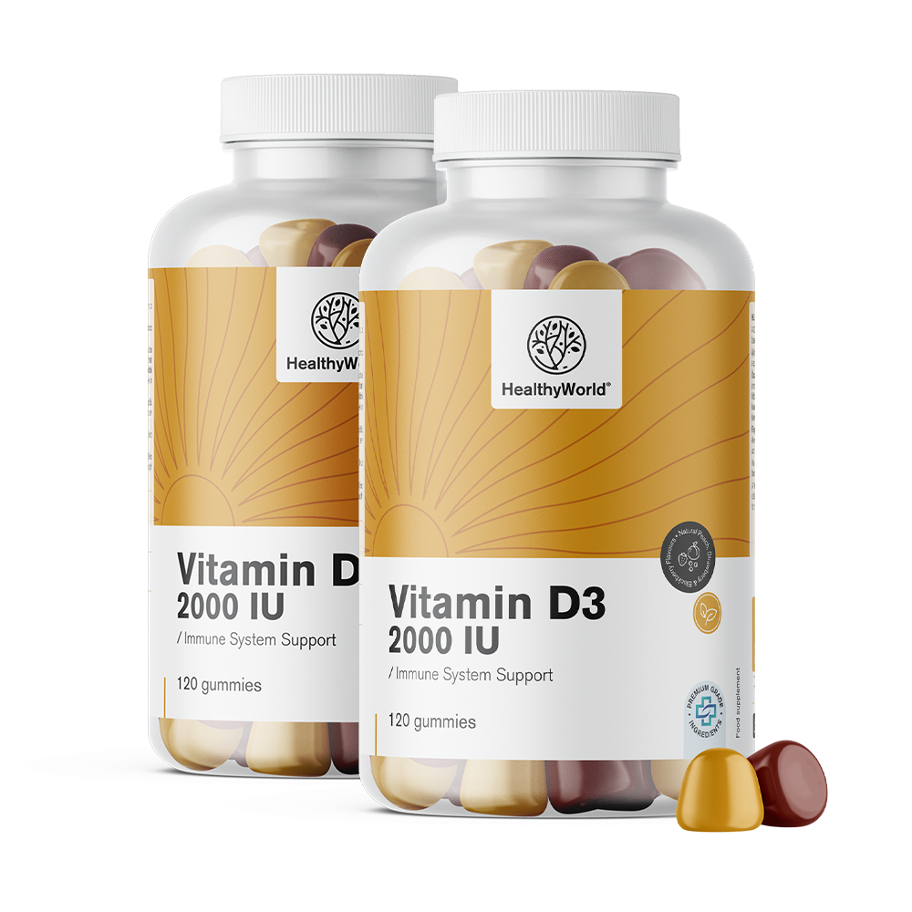 Vitamin D3 2000 i.e. v obliki gumijev