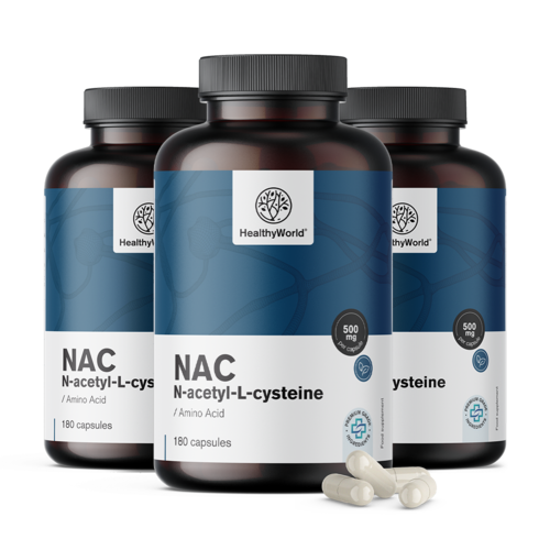3x NAC 500 mg, skupaj 540 kapsul