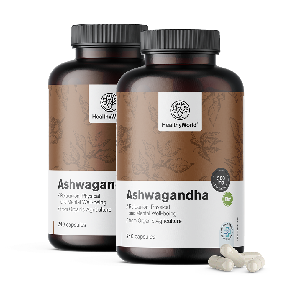 Ašvaganda 500 mg v kapsulah