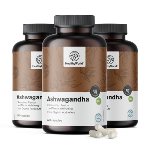 3x Ašvaganda 500 mg, skupaj 720 kapsul