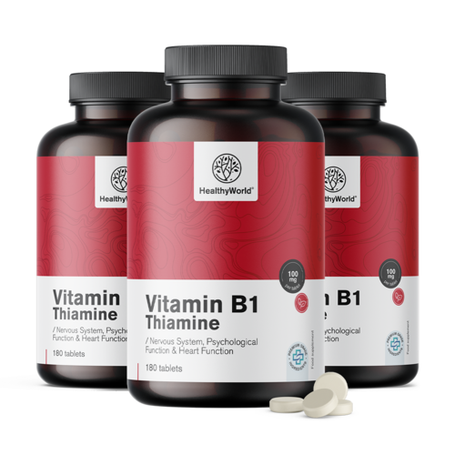 3x Vitamin B1 – tiamin 100 mg, skupaj 540 tablet