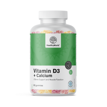 Vitamin D3 + Kalcij, 60 gumi bonbonov