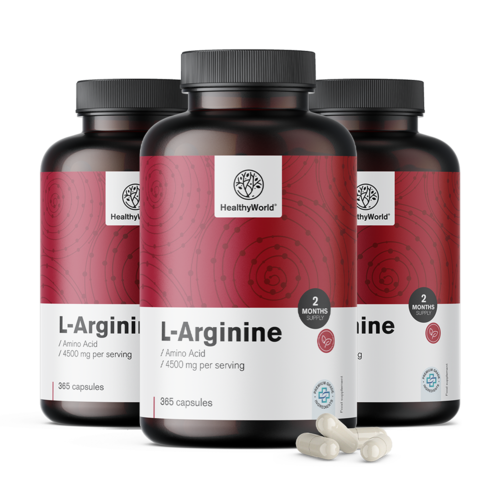 3x L-arginin HCL 4500 mg, skupaj 1095 kapsul
