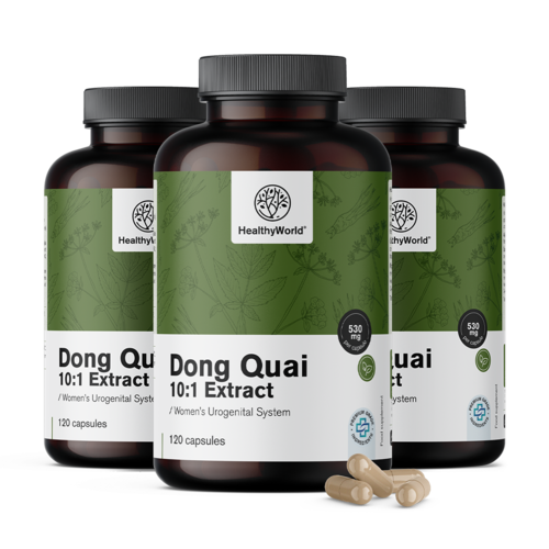 3x Kitajska angelika – Dong Quai 530 mg, skupaj 360 kapsul