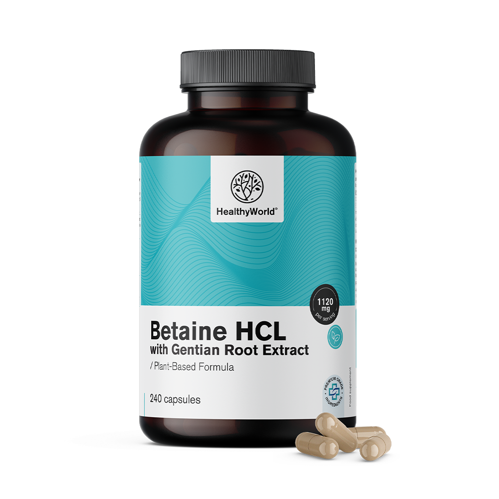 Betain HCL 1120 mg z encijanom