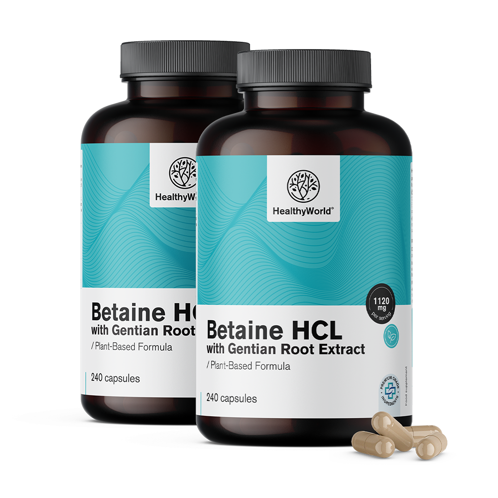 Betain HCL 1120 mg z encijanom