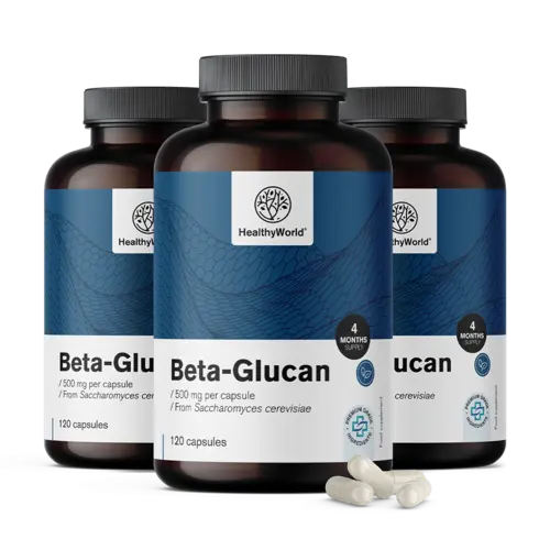 3x Betaglukan 500 mg, skupaj 360 kapsul