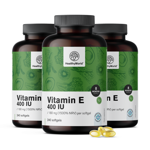 3x Vitamin E 400 i. e., skupaj 720 mehkih kapsul