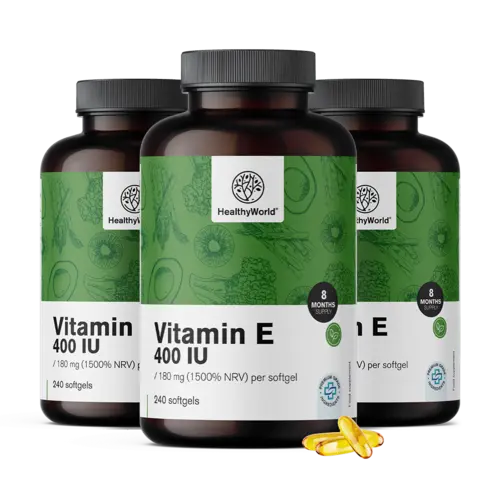 3x Vitamin E 400 i. e., skupaj 720 mehkih kapsul