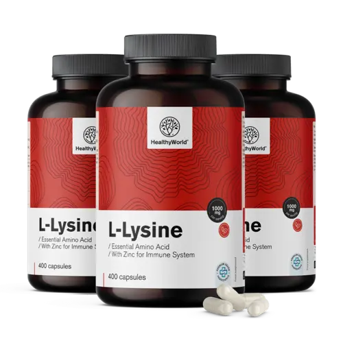 3x L-lizin 1000 mg, skupaj 1200 kapsul