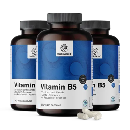 3x Vitamin B5 500 mg, skupaj 720 kapsul
