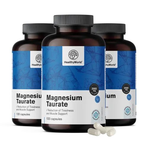 3x Magnezijev taurat 2000 mg, skupaj 360 kapsul