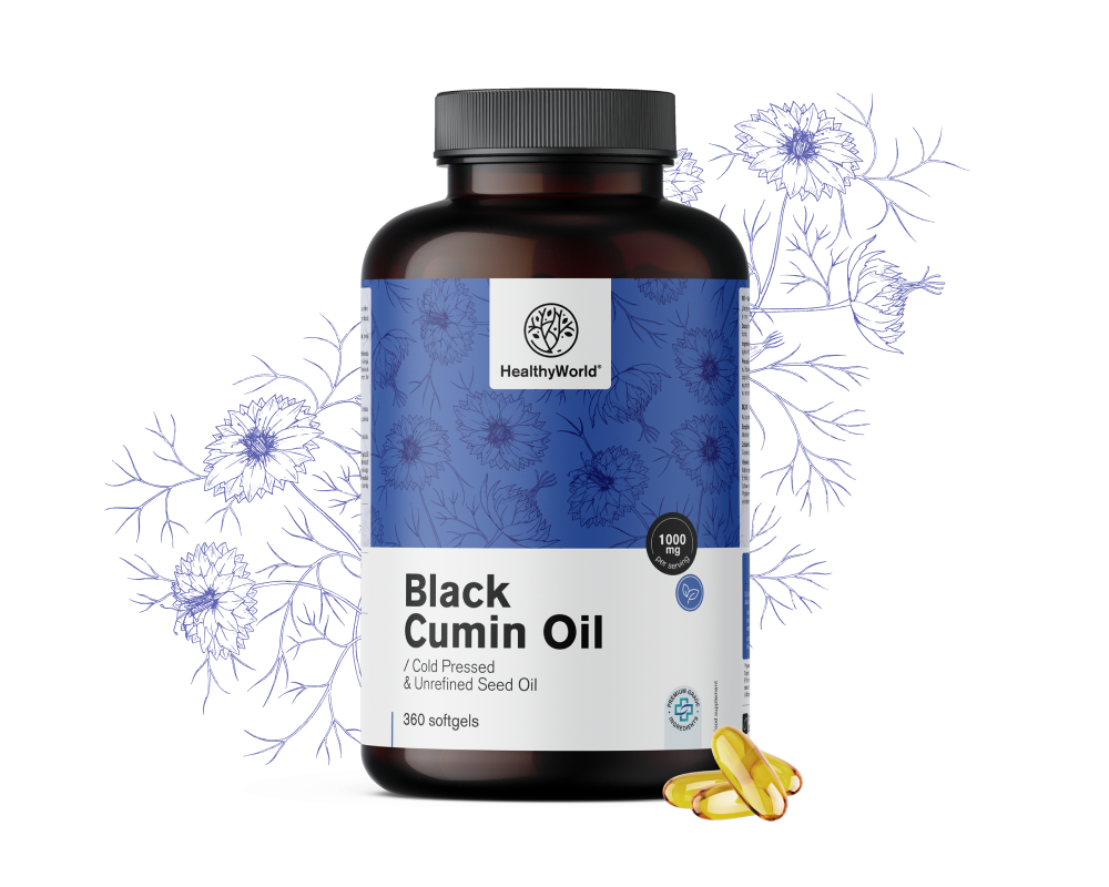 Olje črne kumine 1000&nbsp;mg