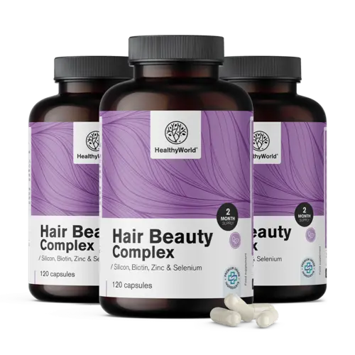 3x Hair Beauty Complex – Vitamini in minerali za lase, skupaj 360 kapsul