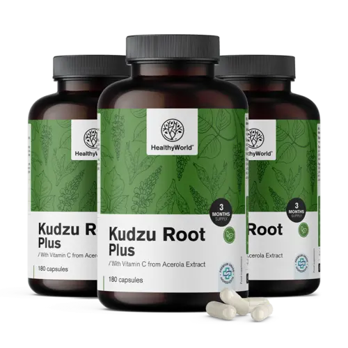 3x Kudzu Plus kompleks, skupaj 540 kapsul