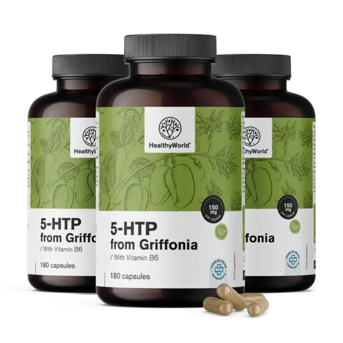 3x 5-HTP 150 mg – Griffonia Simplicifolia, skupaj 540 kapsul