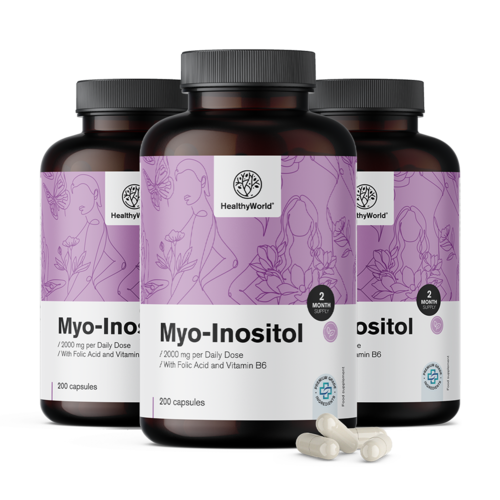 3x Mio-inozitol 2000 mg, skupaj 600 kapsul