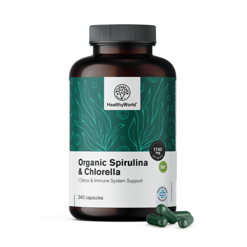 Spirulina in chlorella 1740 mg, 240 kapsul