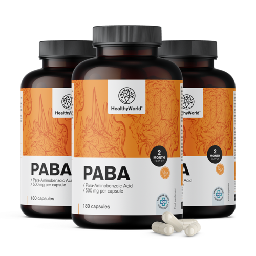 3x PABA 500 mg, skupaj 540 kapsul