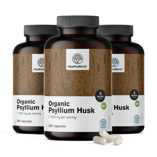 3x BIO Psilium (indijski trpotec) 1400 mg, skupaj 720 kapsul