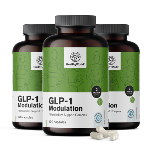 3x GLP-1 Modulation – kompleks za podporo metabolizmu, skupaj 360 kapsul
