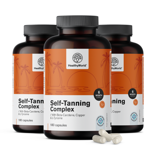 3x Self-Tanning Complex – podpora naravni zagorelosti, skupaj 540 kapsul