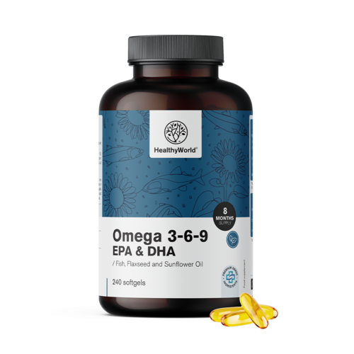 Omega 3-6-9, 240 mehkih kapsul