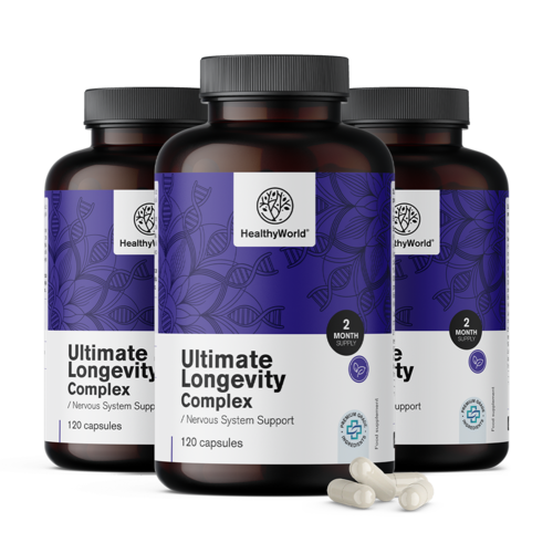 3x Ultimate Longevity Complex, skupaj 360 kapsul