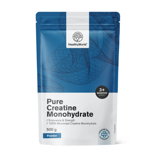 Pure kreatin monohidrat v prahu, 500 g