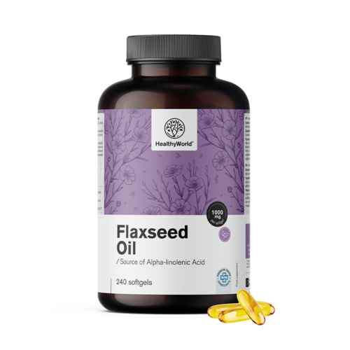 Olje lanenih semen 1000 mg, 240 mehkih kapsul