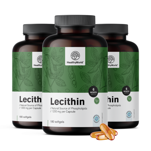 3x Lecitin 1200 mg, skupaj 540 mehkih kapsul