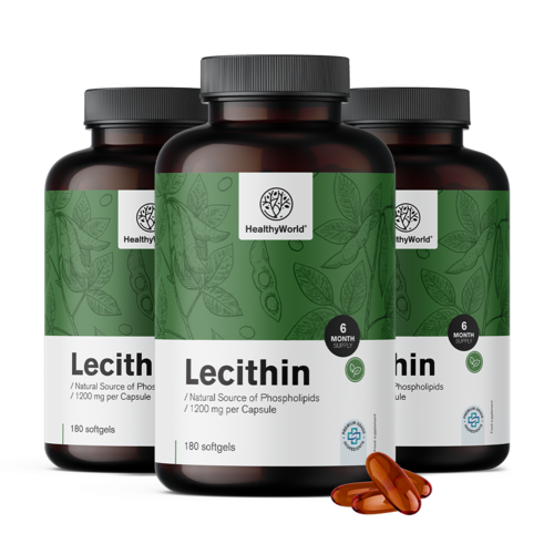 3x Lecitin 1200 mg, skupaj 540 mehkih kapsul